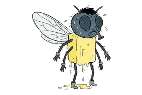 Rebus puzzle 15: an illustration hinting at "BUTTERFLY"