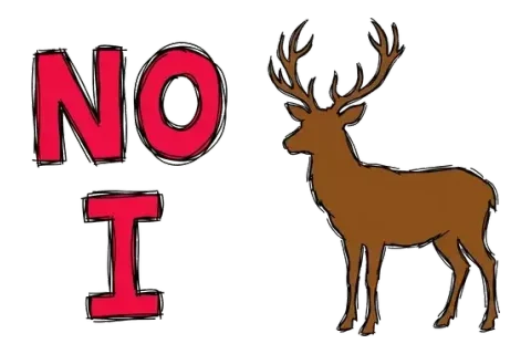 Rebus puzzle 18: an illustration hinting at "NO IDEA"